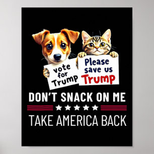 Póster No Picotees En Mí Gatos Perros Divertidos