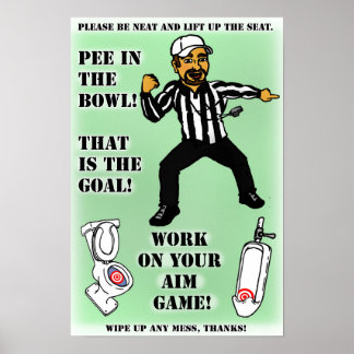 Póster No piense en el poster del asiento para hombres