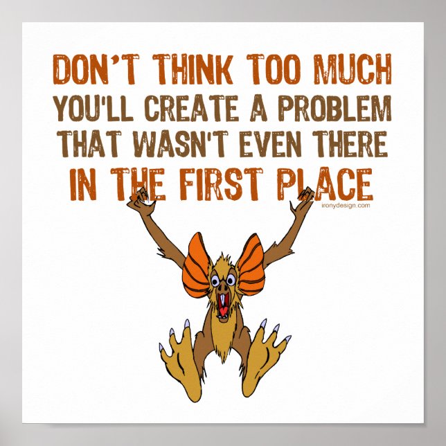 Póster No pienses demasiado (Frente)