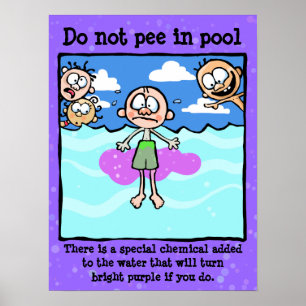 Póster ¡No pierda en la piscina! ¡Campaña anti-pie!