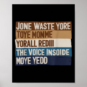 Póster No Pierdas El Tiempo Conmigo Camiendo La Voz Insid