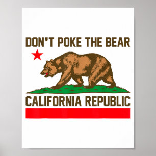 Póster No pinches oso república california california ee.
