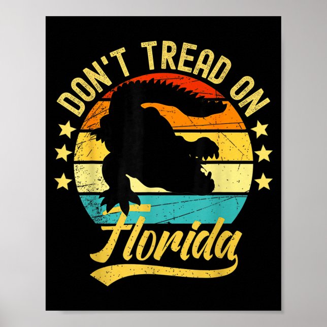 Póster No Pisar a Florida Cocodrilo  (Frente)