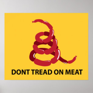 Póster No pisar al Poster de carne
