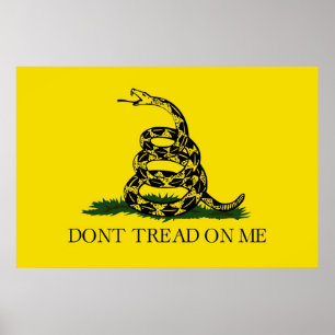 Póster No pise en mí la bandera revolucionaria de Gadsden