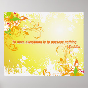 Póster No poseer nada Buda