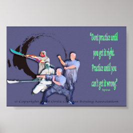 Póster No practiques hasta que lo hagas bien