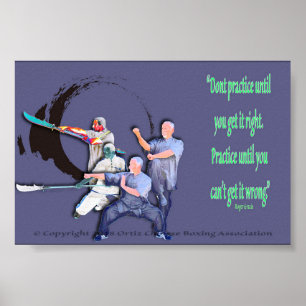 Póster No practiques hasta que lo hagas bien