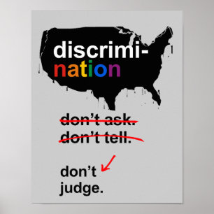 Póster No preguntes. No se lo digas. No juzgue