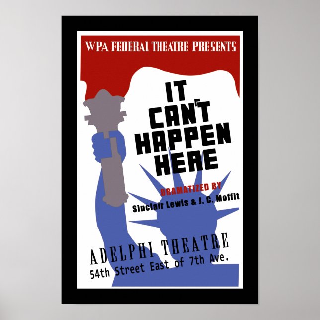 Póster No Puede Pasar Aquí WPA (Frente)