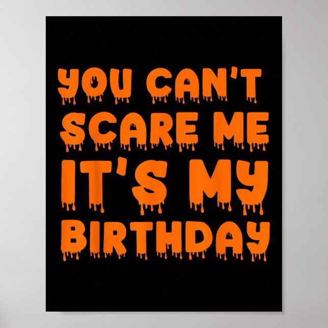 Póster No puedes asustarme es mi fiesta de cumpleaños (Frente)
