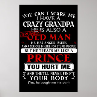 Póster No puedes asustarme, tengo un abuelo loco