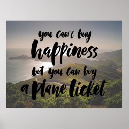 Póster No puedes comprar felicidad