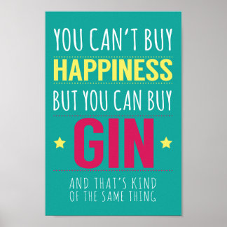 Póster "No puedes comprar felicidad..." Imprimir tipograf