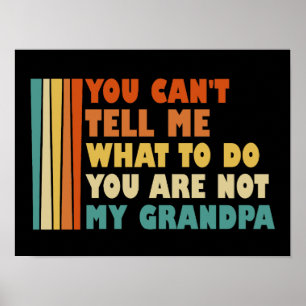 Póster No puedes decirme qué hacer, no eres abuelo