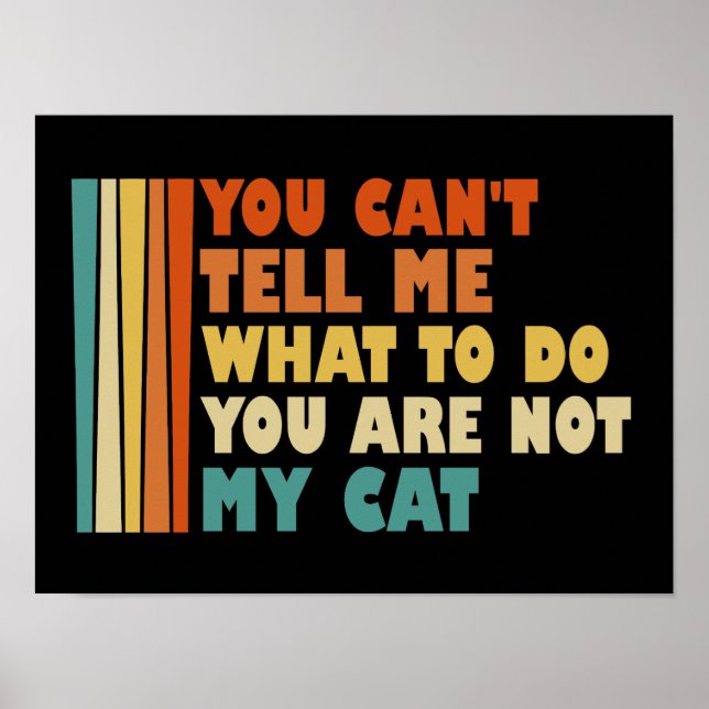 Póster No puedes decirme qué hacer, no eres mi gato. (Frente)