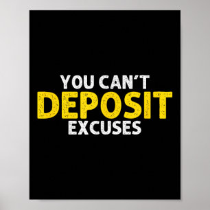 Póster No Puedes Desistir Excusas Motivacional Emprendedo