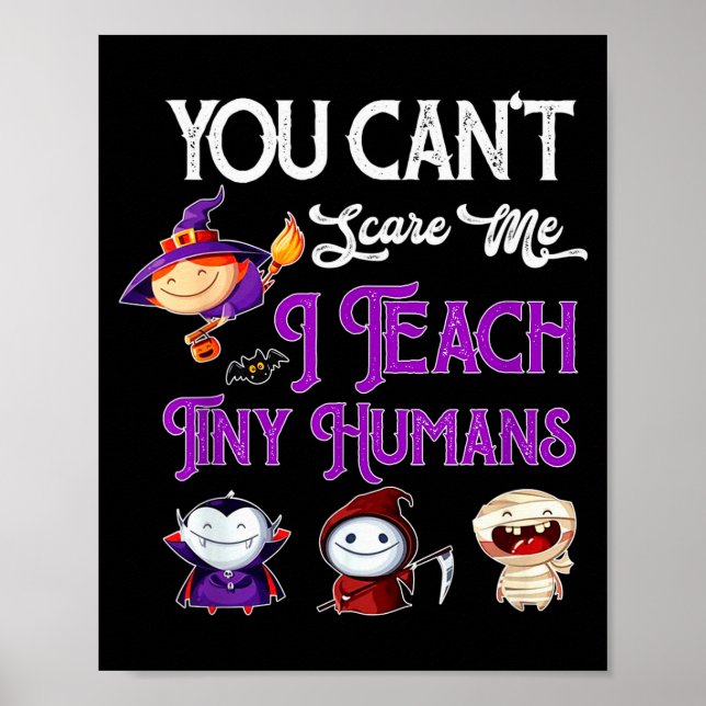 Póster No Puedes E Mí Enseño a Humanos Pequeños Funny Hal (Frente)