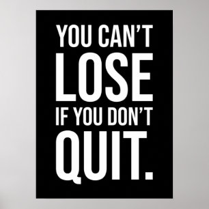 Póster No puedes perder si no dejas - Motivacional