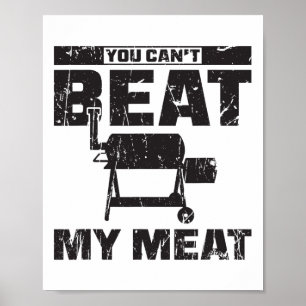 Póster No puedes vencer a mi carne - Bbq