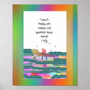 Póster No puedo caminar sobre el agua