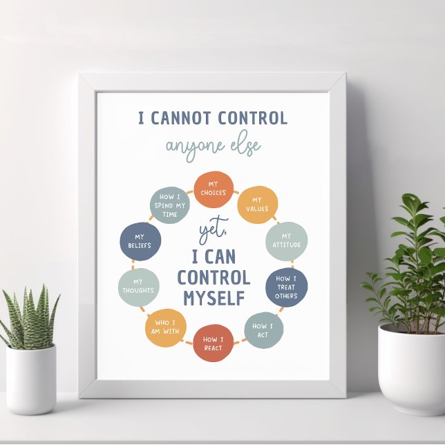 Póster No Puedo Controlar A Nadie Más 18X24 (I Cannot Control Anyone Else, social emotional learning, classroom poster, montessori, educational)