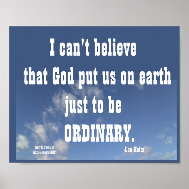 PÓSTER NO PUEDO CREER LOU HOLTZ (Frente)