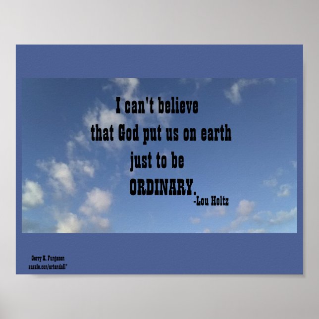 PÓSTER NO PUEDO CREER POSTER DE LOU HOLTZ (Frente)