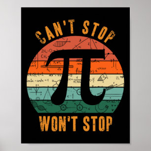 Póster No puedo detener a Pi no detendrá el vintage del D