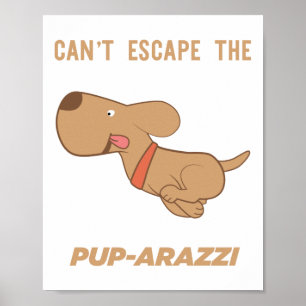 Póster no puedo escapar de los cachorros-arazzi