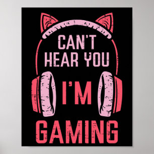 Póster No puedo escucharte Estoy jugando Videojugadora Mu