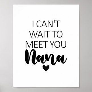 Póster No puedo esperar para conocer a Nana Pregnancy Anu