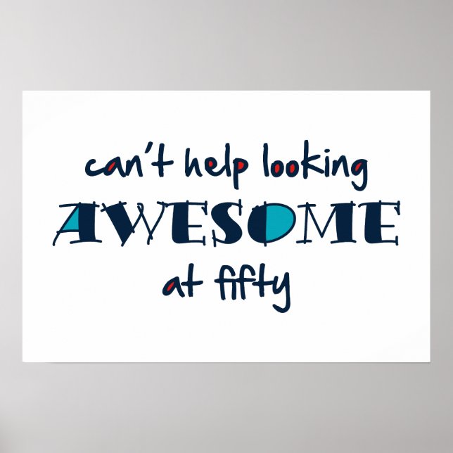 Póster No puedo evitar mirar a 50 (Frente)