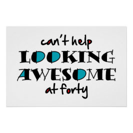 Póster No puedo evitar mirar a los 40