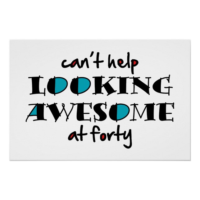 Póster No puedo evitar mirar a los 40 (Anverso)