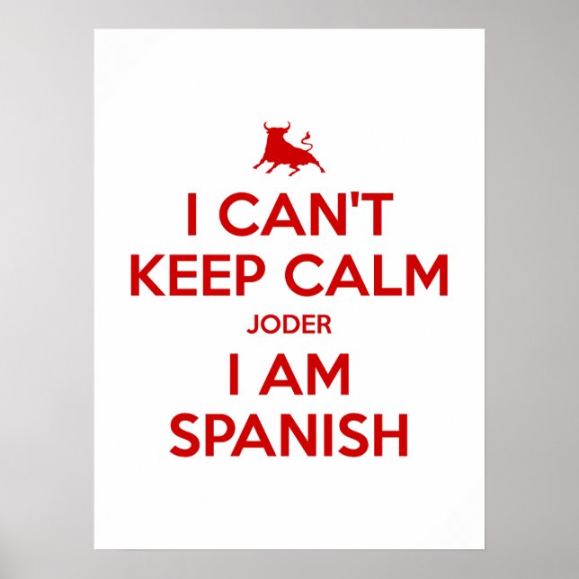 Póster No puedo mantener la calma (Frente)