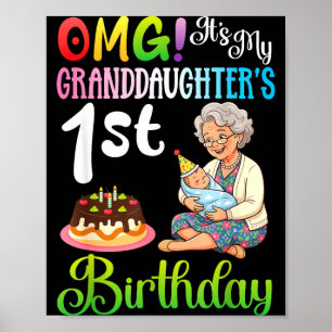 Póster No puedo mantener la calma cumpleaños de mi nieta 