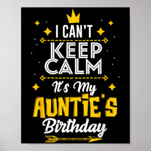 Póster No puedo mantener la calma, es la fiesta de cumple