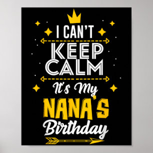 Póster No puedo mantener la calma, es la fiesta de cumple