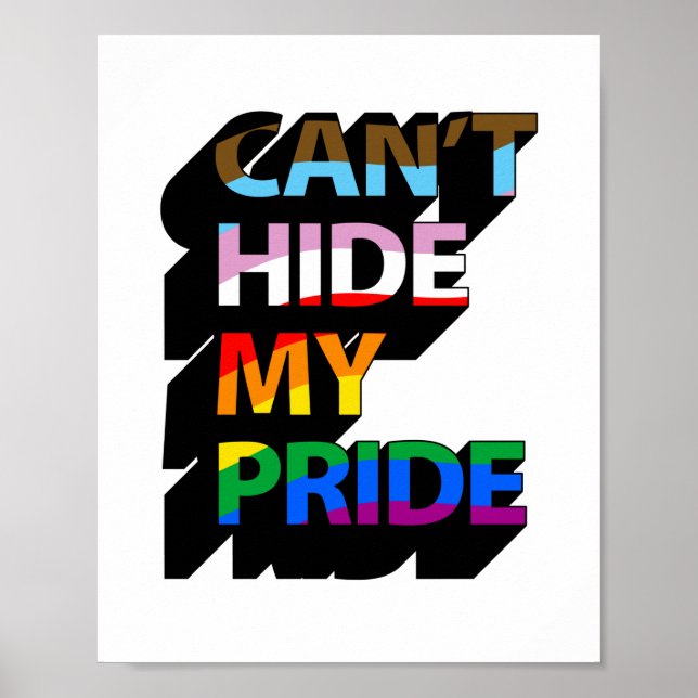 Póster No puedo ocultar mi orgullo 3D (Frente)
