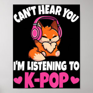 Póster No puedo oírte estoy escuchando a Anime Lover del 