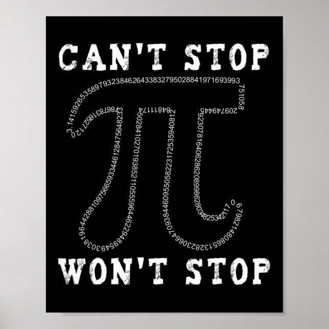 Póster No puedo parar el día de las matemáticas (Frente)