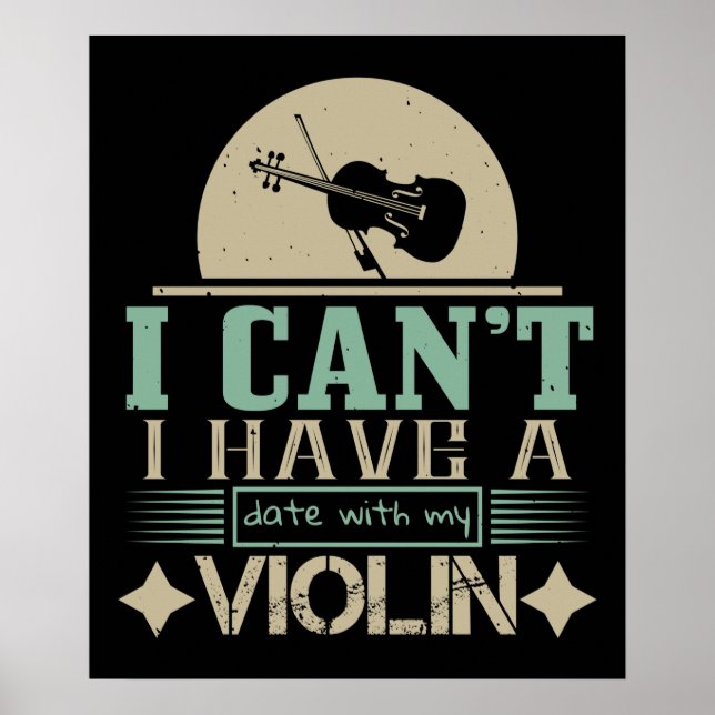 Póster No puedo salir con mi violín (Frente)
