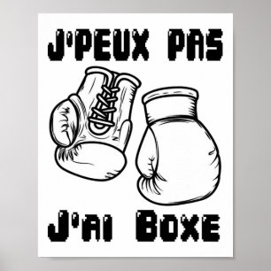 Póster No Puedo Tengo Boxeo - Jersey Regalo de Boxeo