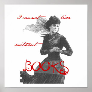 Póster No puedo vivir sin libros