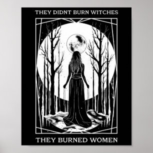 Póster No quemaron brujas quemaron mujeres brujas Femini
