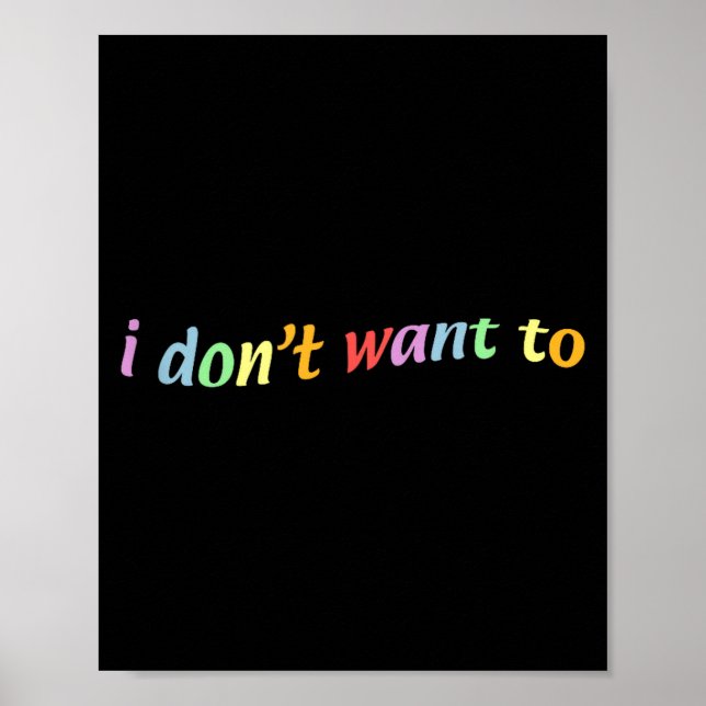 Póster No quiero  (Frente)