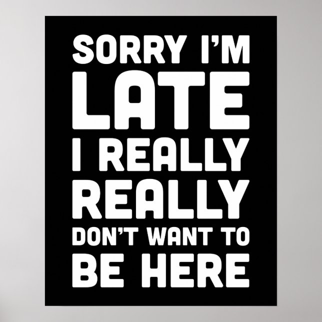 Póster No quiero estar aquí, cita graciosa (Frente)