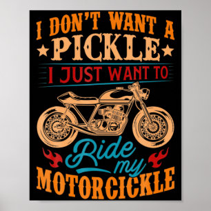 Póster No Quiero Un Ckle Solo Quiero Conducir Mi Motor