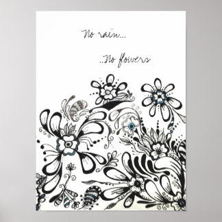 Póster No rain, No flowers poster